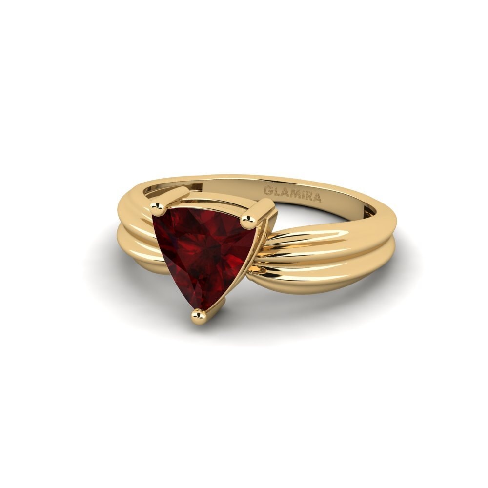 Trillion Garnet Engagement Ring Aduc - Trillion