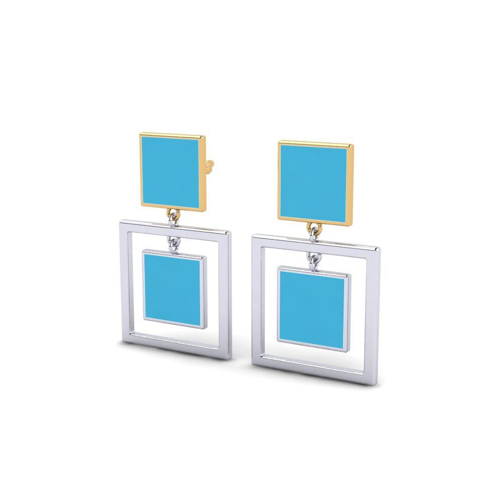 750 Weiß & Gelbgold Ohrringe Adzhar