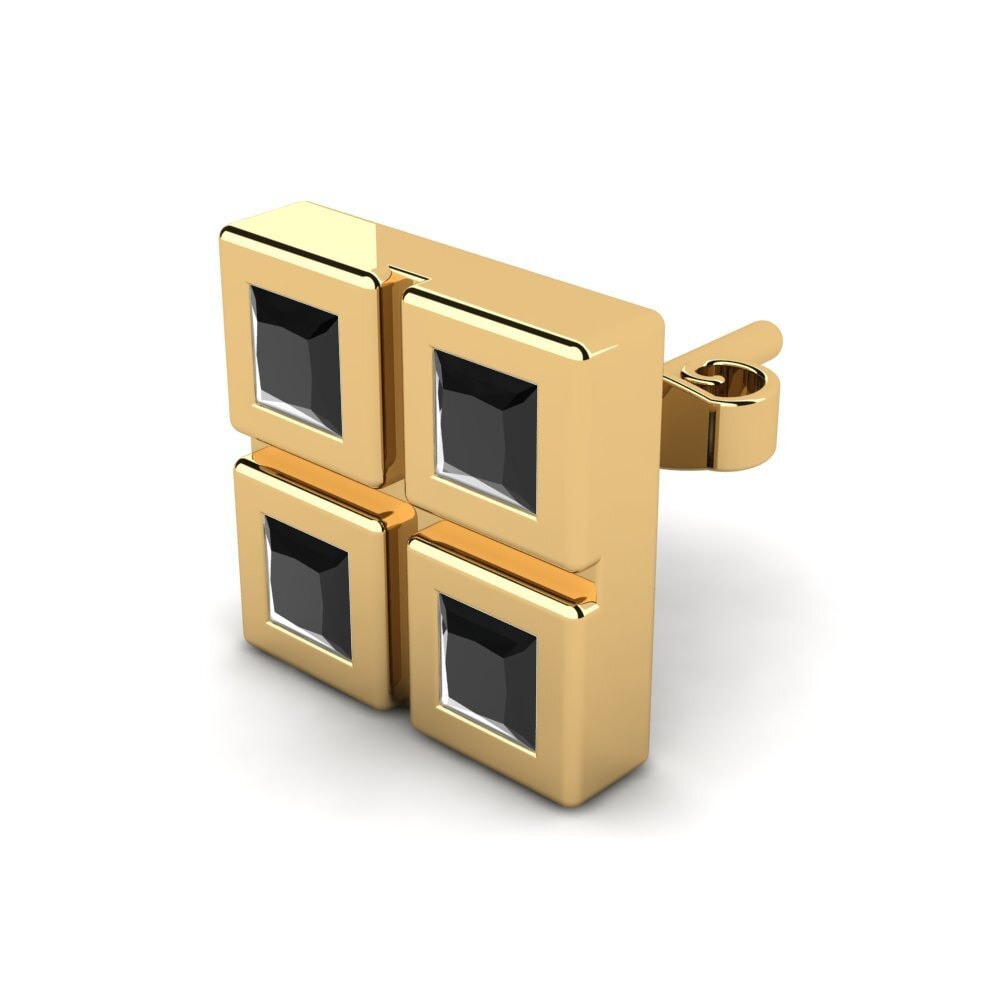 9k Oro Amarillo Princesa Pendiente para hombre Aemilio