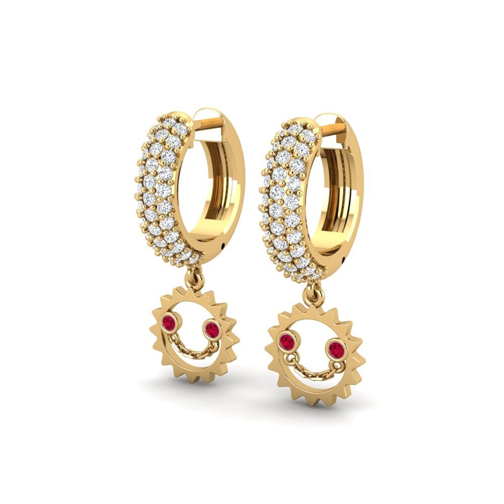 Đá Ruby / Hồng Ngọc Bông tai nữ Aesopy