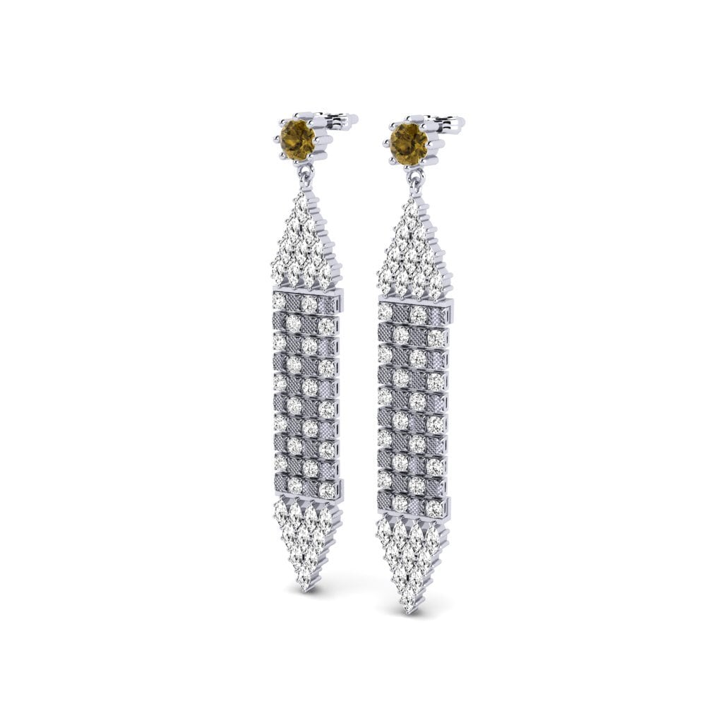 Đá Zircon Nâu Bông tai nữ Aettola