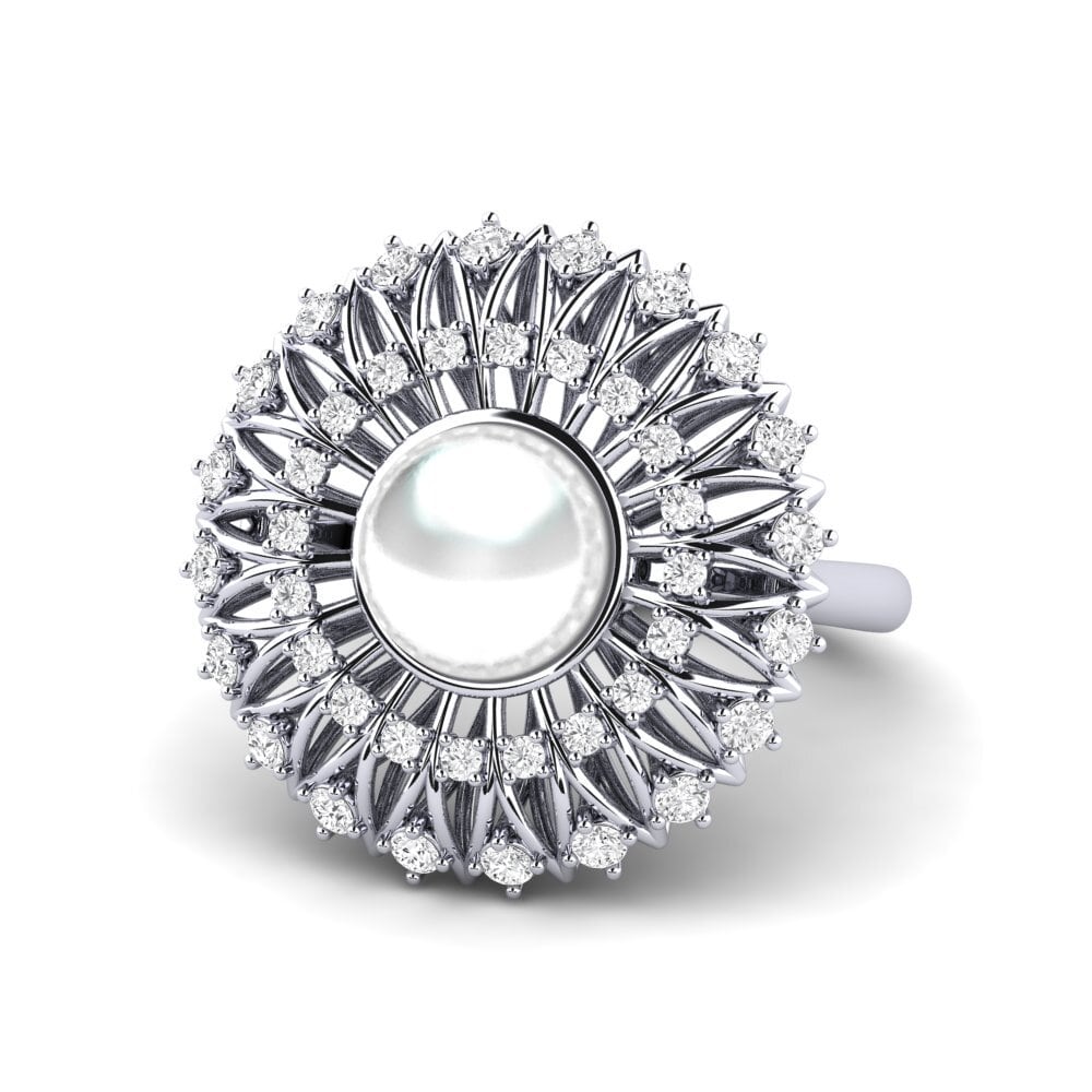 Zafiro blanco Anillo Afferma