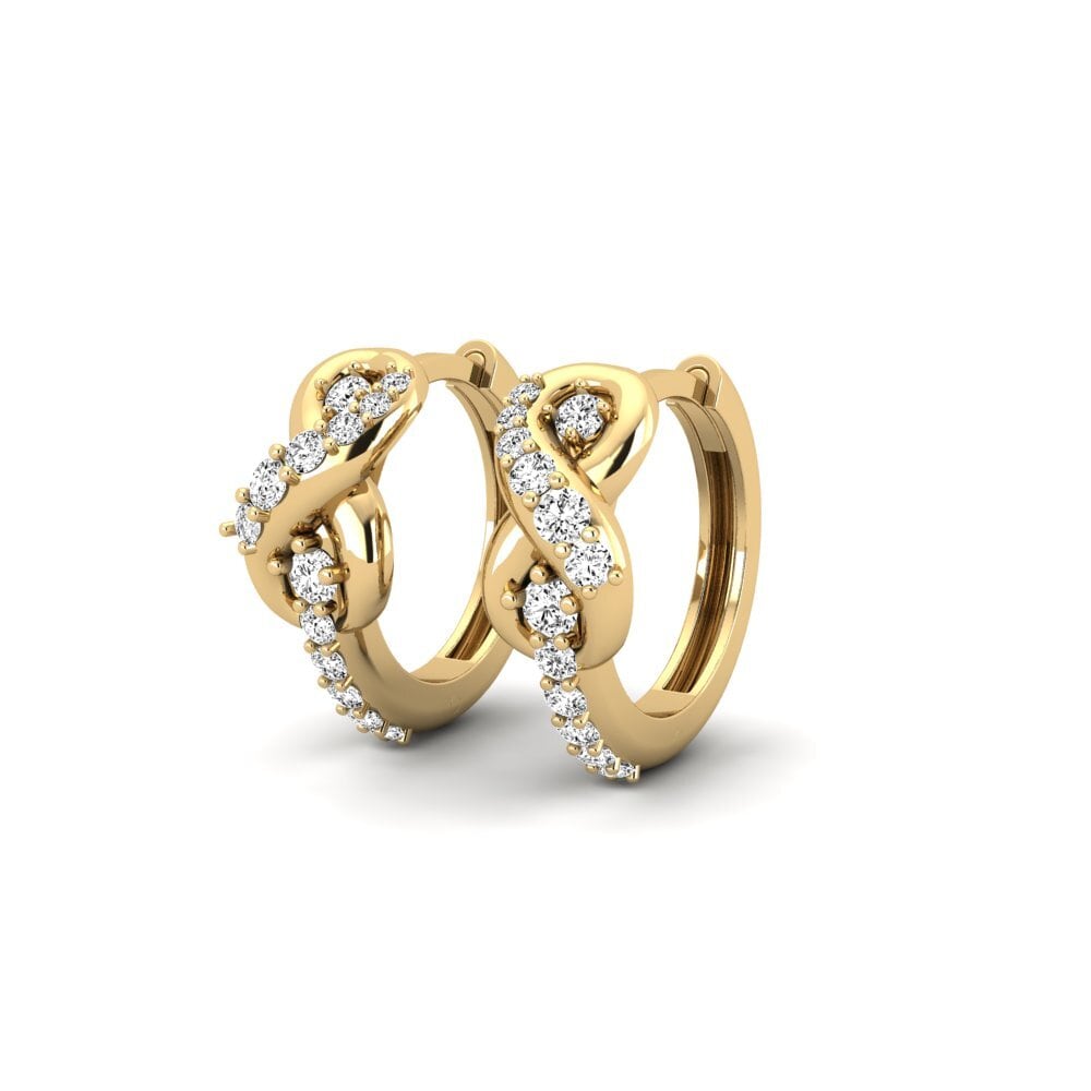 9k Oro Amarillo Moissanita Pendiente de mujer Afflatus