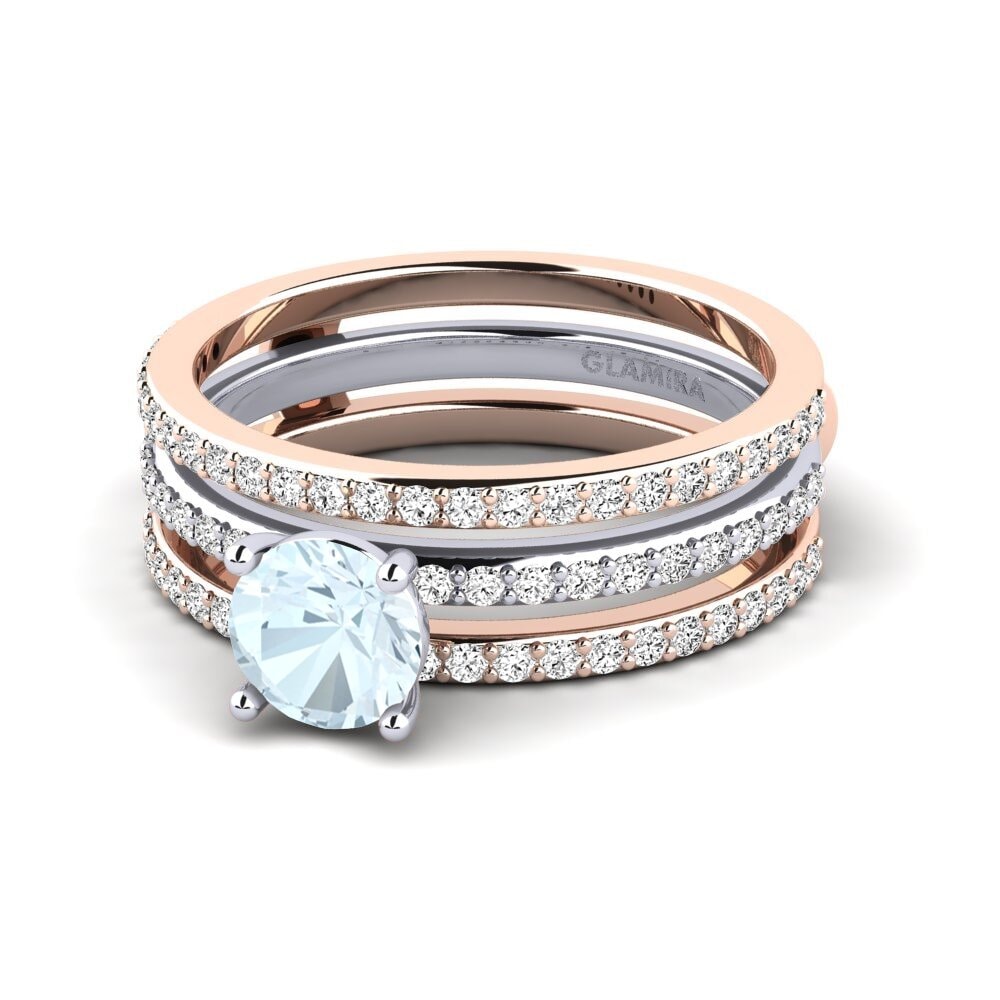 Aquamarine Ring Afige SET