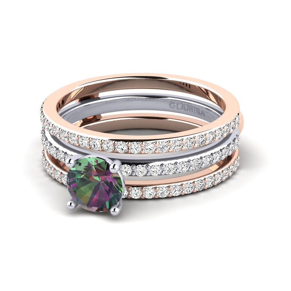 Topacio Místico Anillo Afige SET