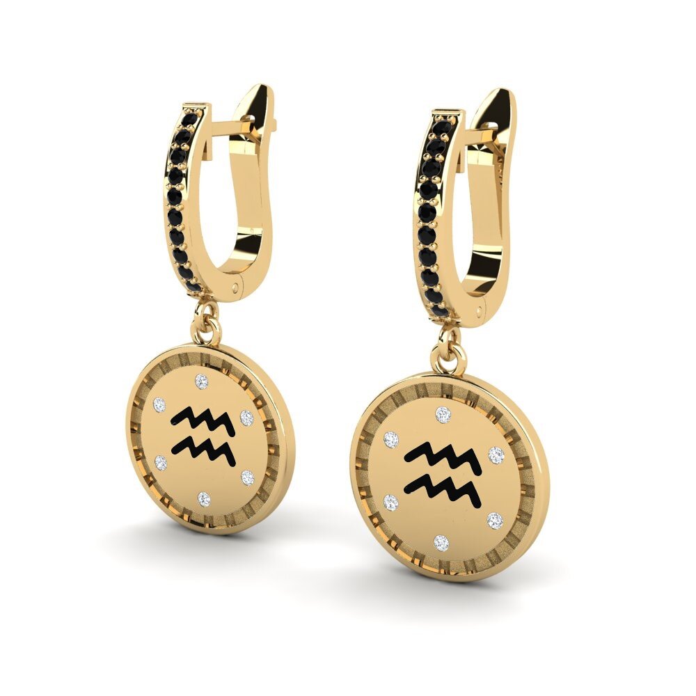 Black Onyx Women's Earring Afost - Aquarius