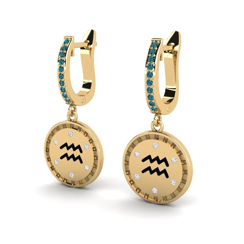 Blue Diamond Women's Earring Afost - Aquarius