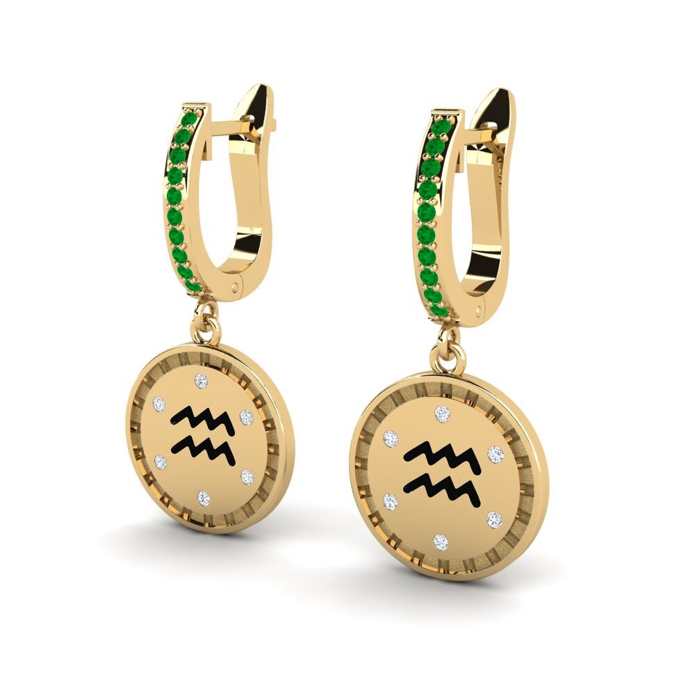 Emerald Women's Earring Afost - Aquarius