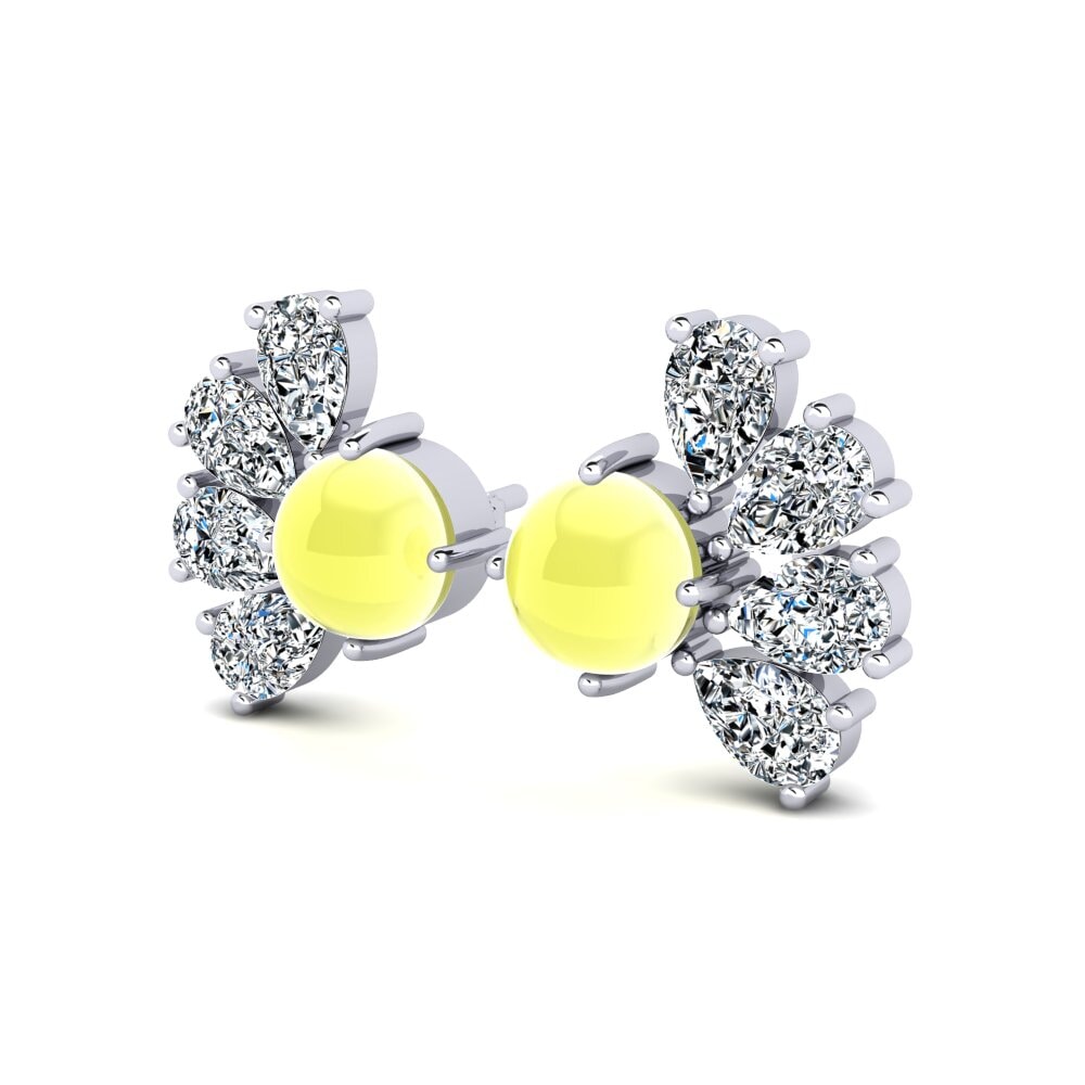 Cabochon Lemon Topaz Women's Earring Afriel