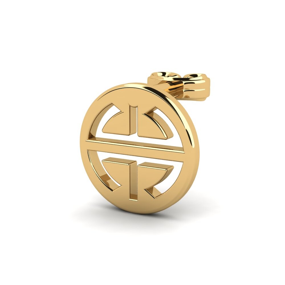 14k Oro Amarillo Pendiente para hombre Afrim