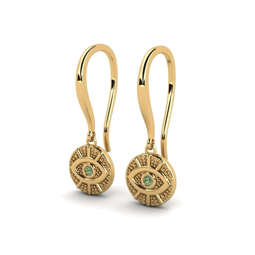 Green Diamond Women's Earring Afronte