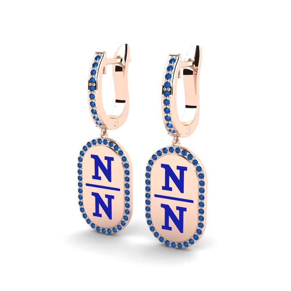 Circonita Azul Oscuro Pendiente de mujer Agamy