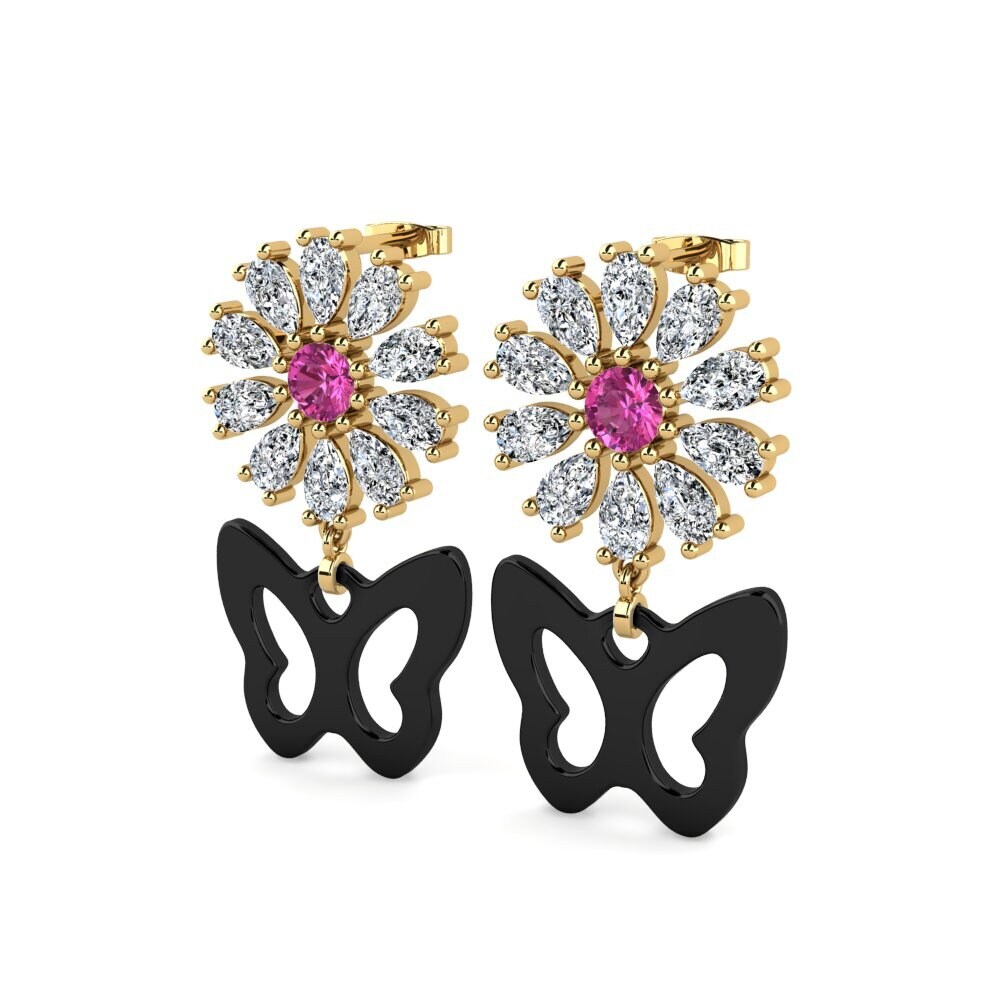 Pink Topaz Women's Earring Aganju