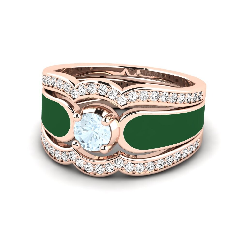 Aquamarin Ring Agend SET
