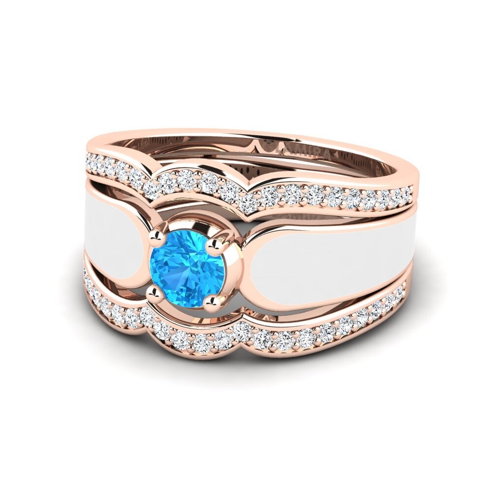 Blue Topaz Ring Agend SET