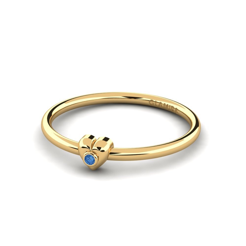 Zircônia azul escuro Anel Aglio