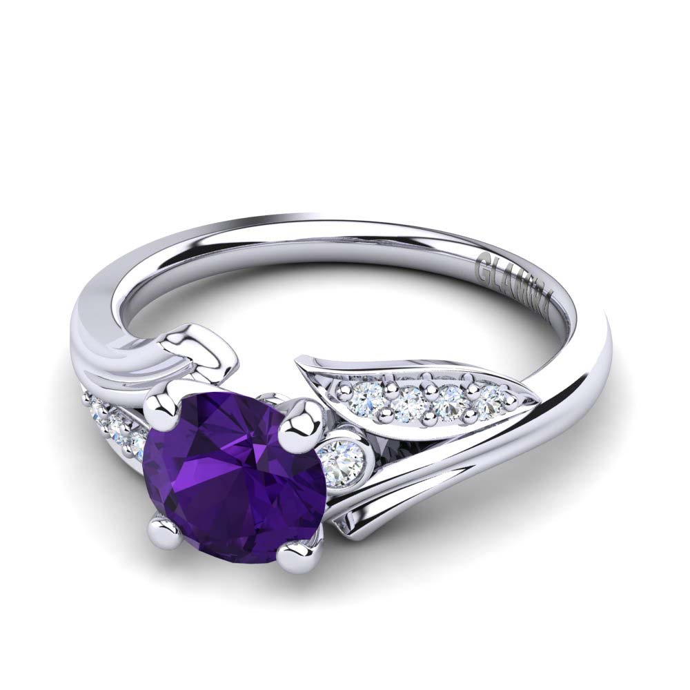 Amethyst Engagement Ring Agnella 0.8 crt