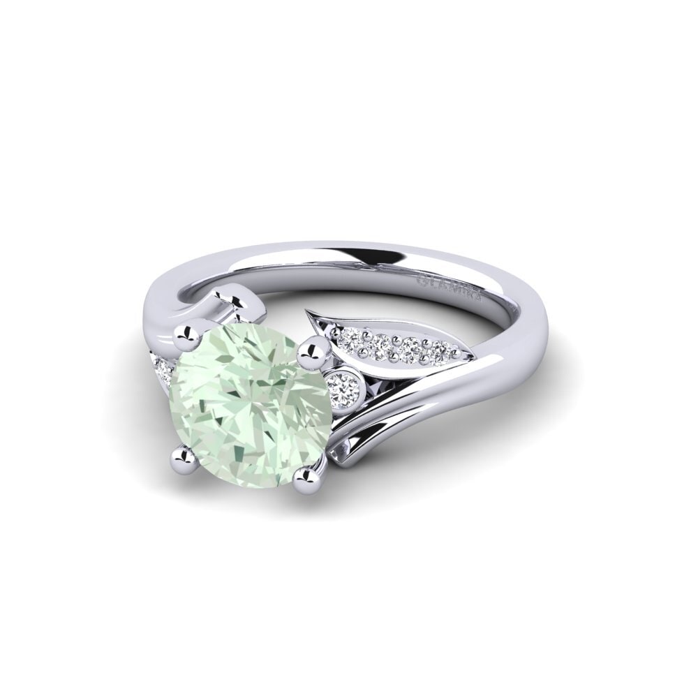 Green Amethyst Engagement Ring Agnella 2.0 crt