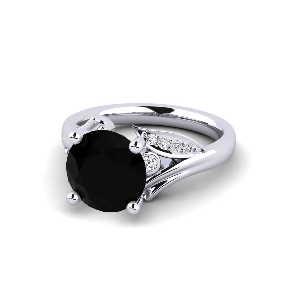Black Diamond Engagement Ring Agnella 3.0 crt