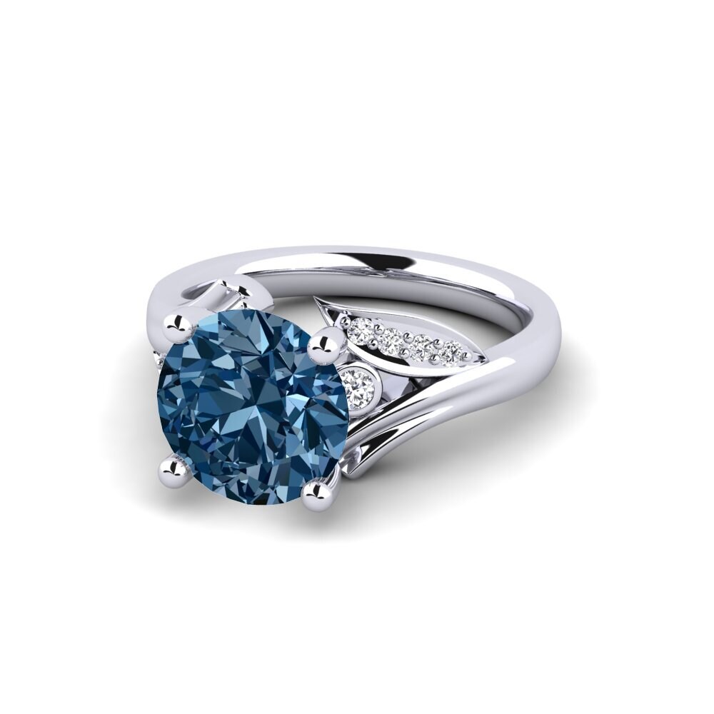 Blue Diamond Engagement Ring Agnella 3.0 crt