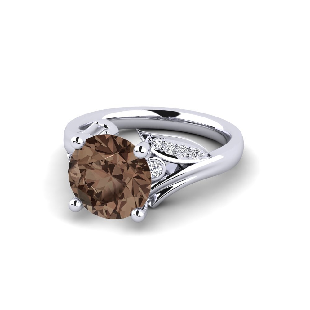 Smoky Quartz Engagement Ring Agnella 3.0 crt