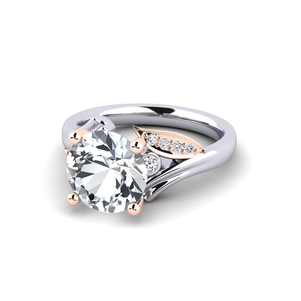 Weißer Zirkon Verlobungsring Agnella 3.0 crt