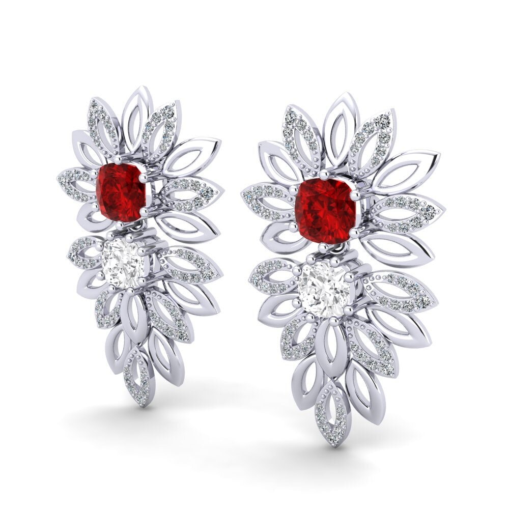 Ruby (Lab Created) Women's Earring Agrafina