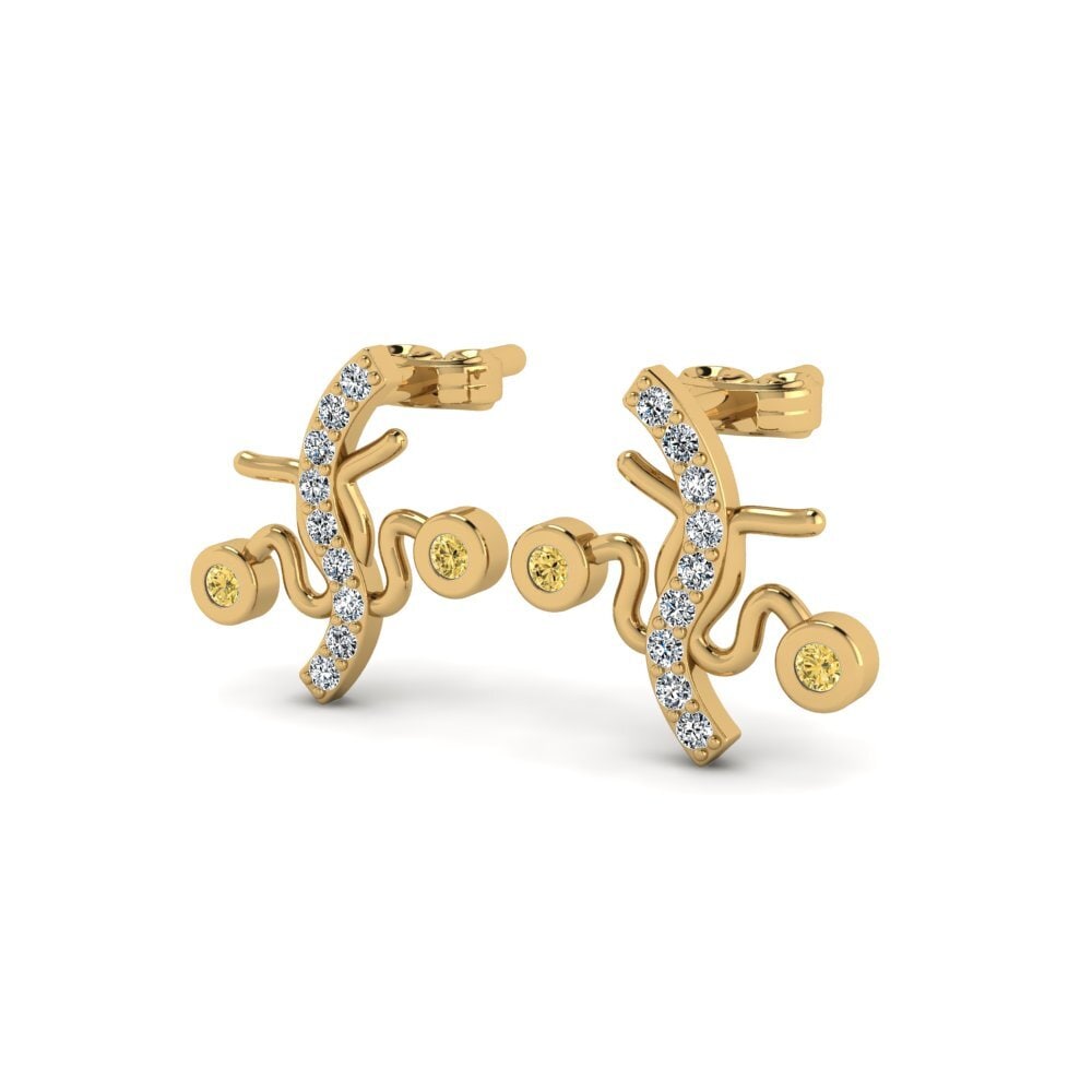 Yellow Diamond Women's Earring Aguas