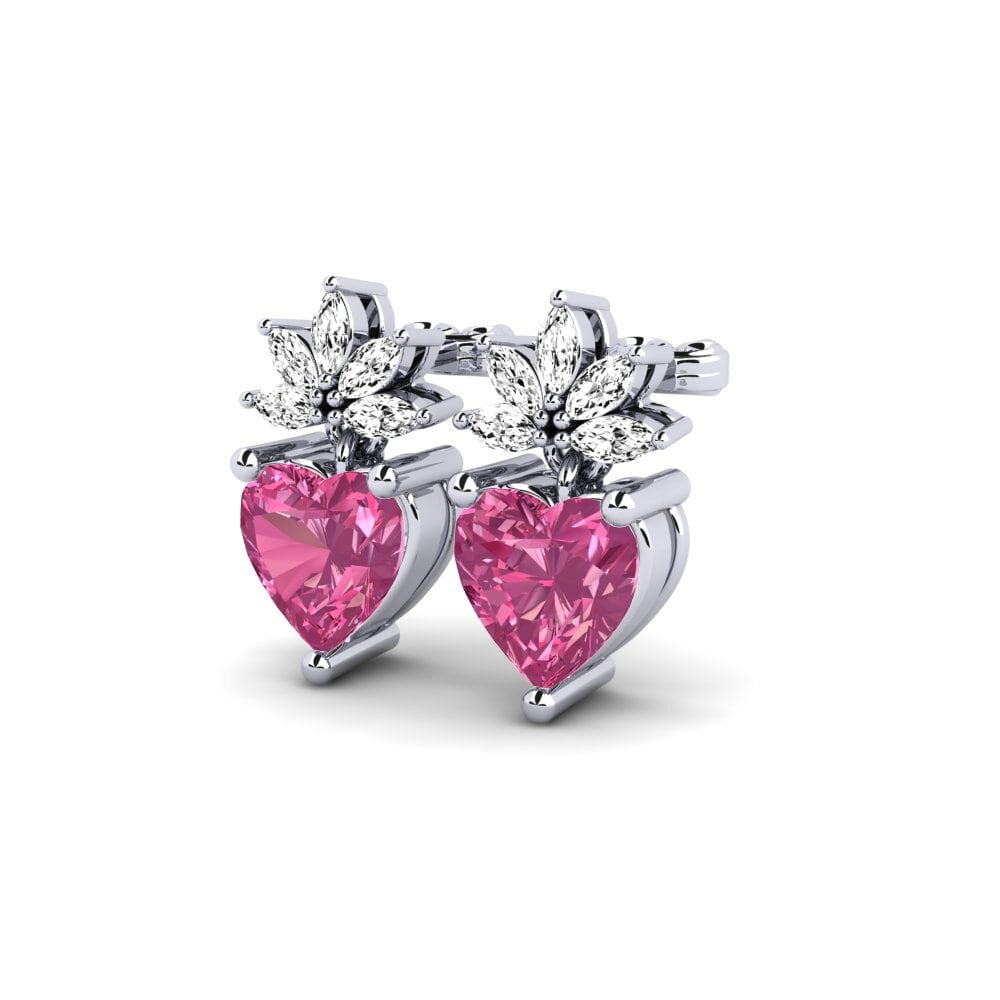 Đá Tourmaline Hồng / Bích tỷ Bông tai nữ Aguilcourt