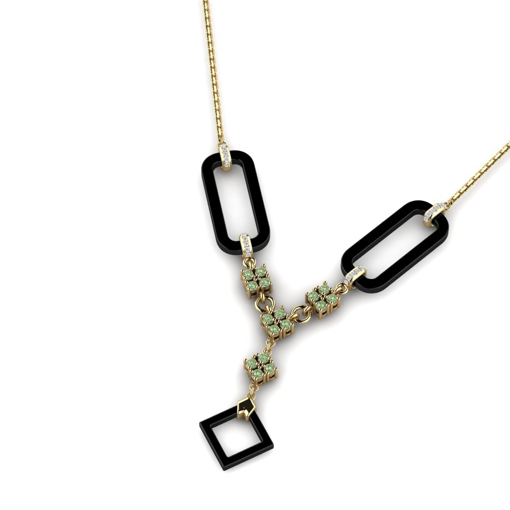 Diamante Verde Collar de Mujer Aguiniga