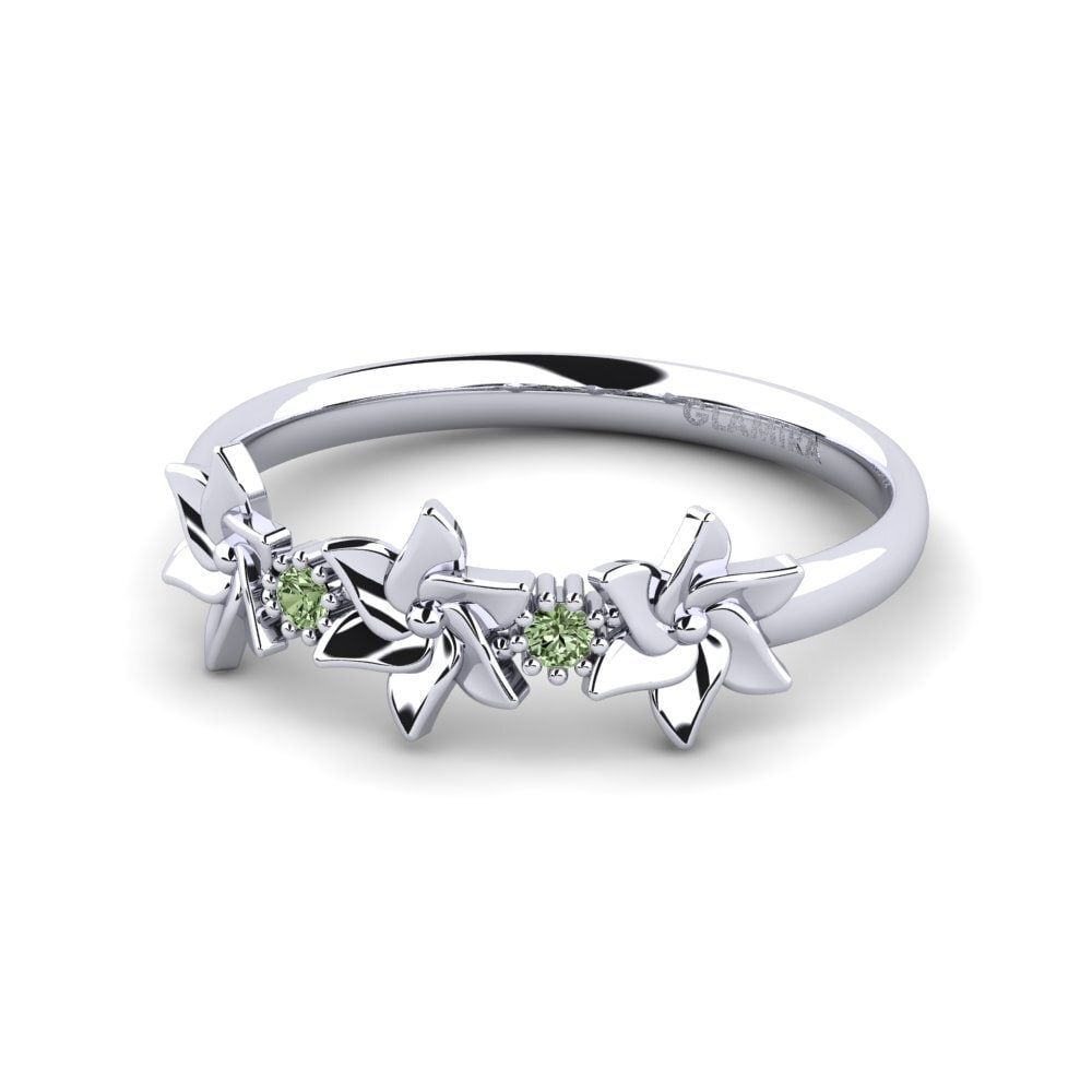 Diamante Verde Anillo Aguish