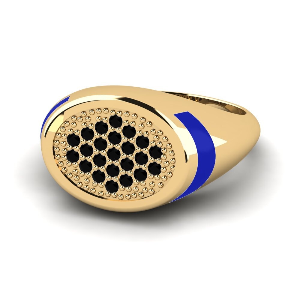 Black Diamond Pinky Ring Agund
