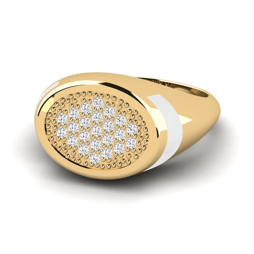Moissanit Pinker Ring Agund