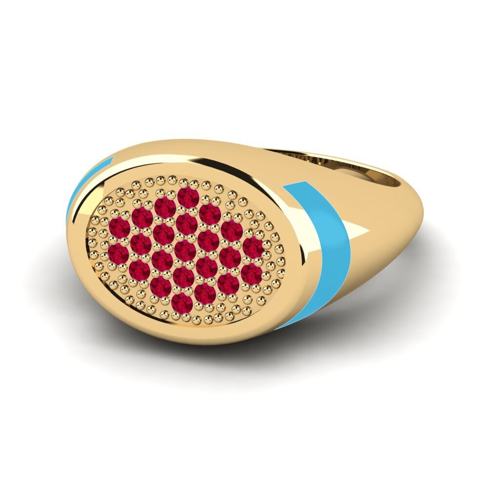 Rubin Pinker Ring Agund