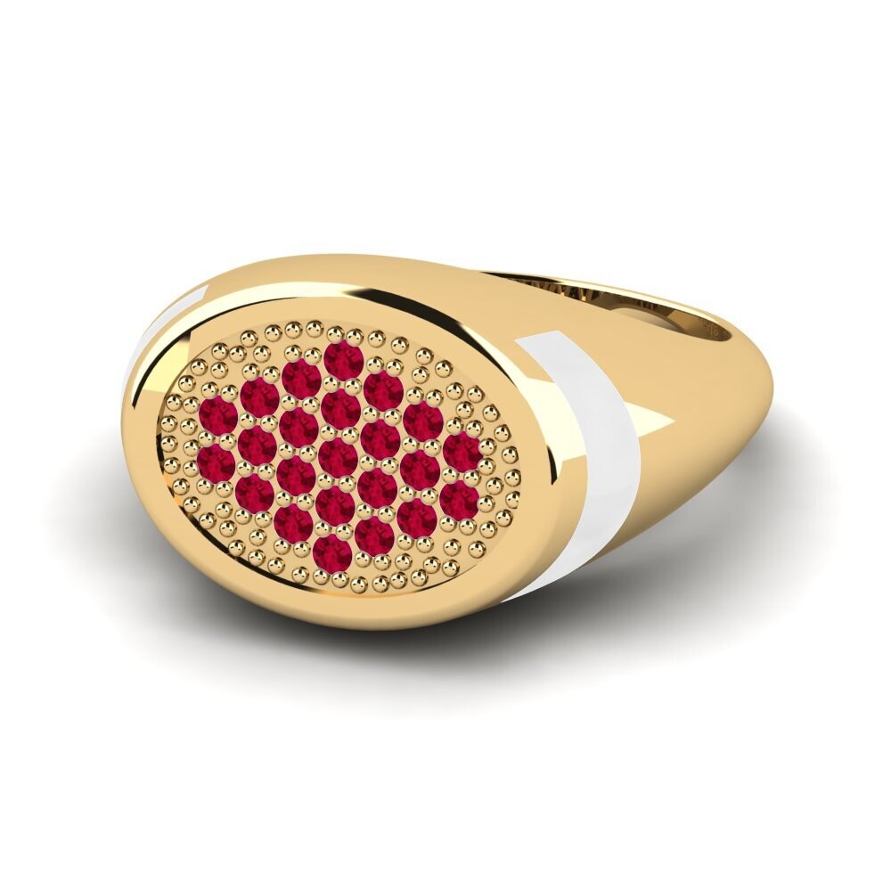 Rubin Pinker Ring Agund
