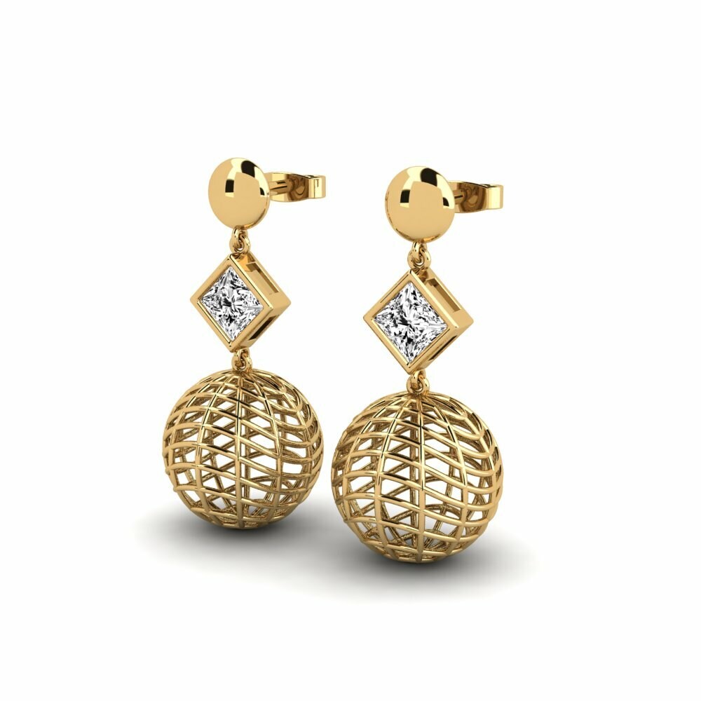 Moissanite Boucle d'oreille femme Ahsirah