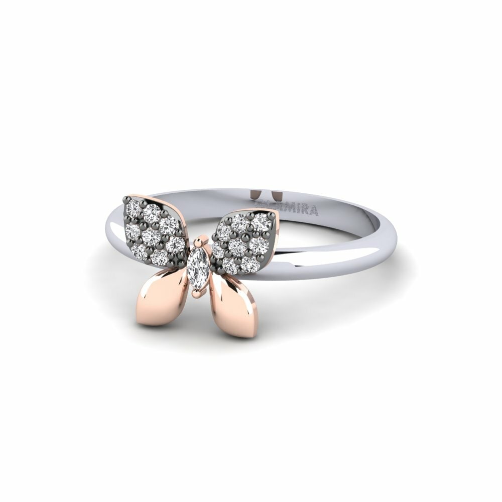 Marquise Saphir Blanc Bague Ahti
