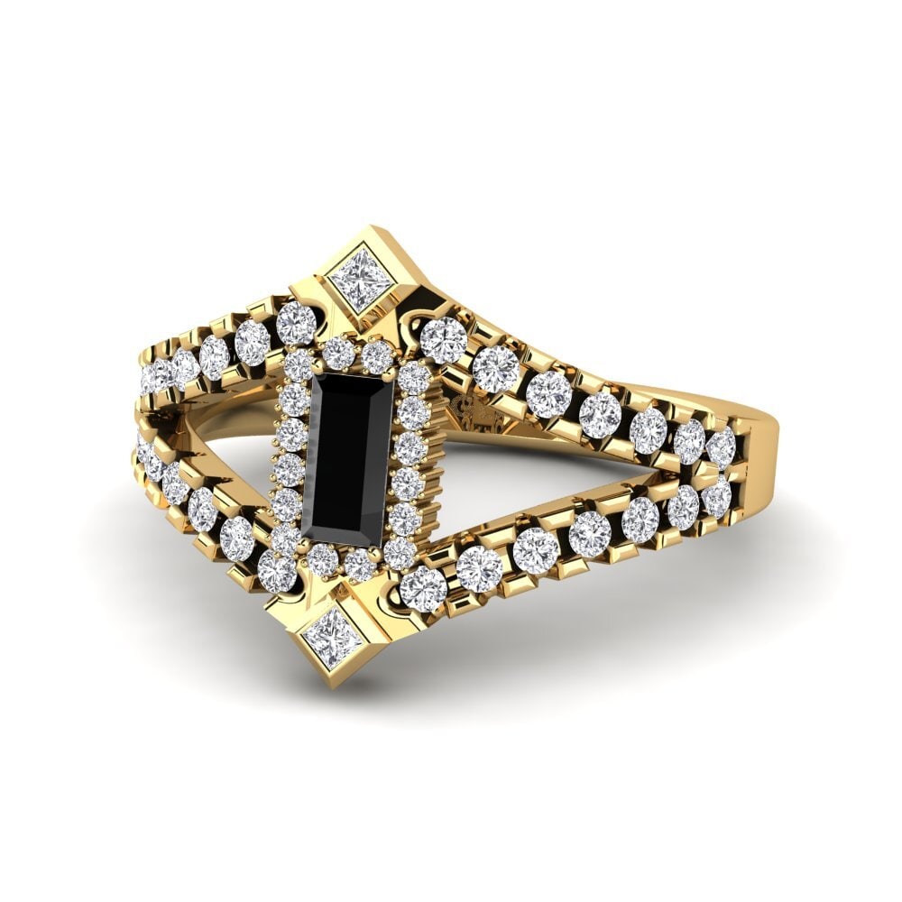 Black Diamond Engagement Ring Aiguilles