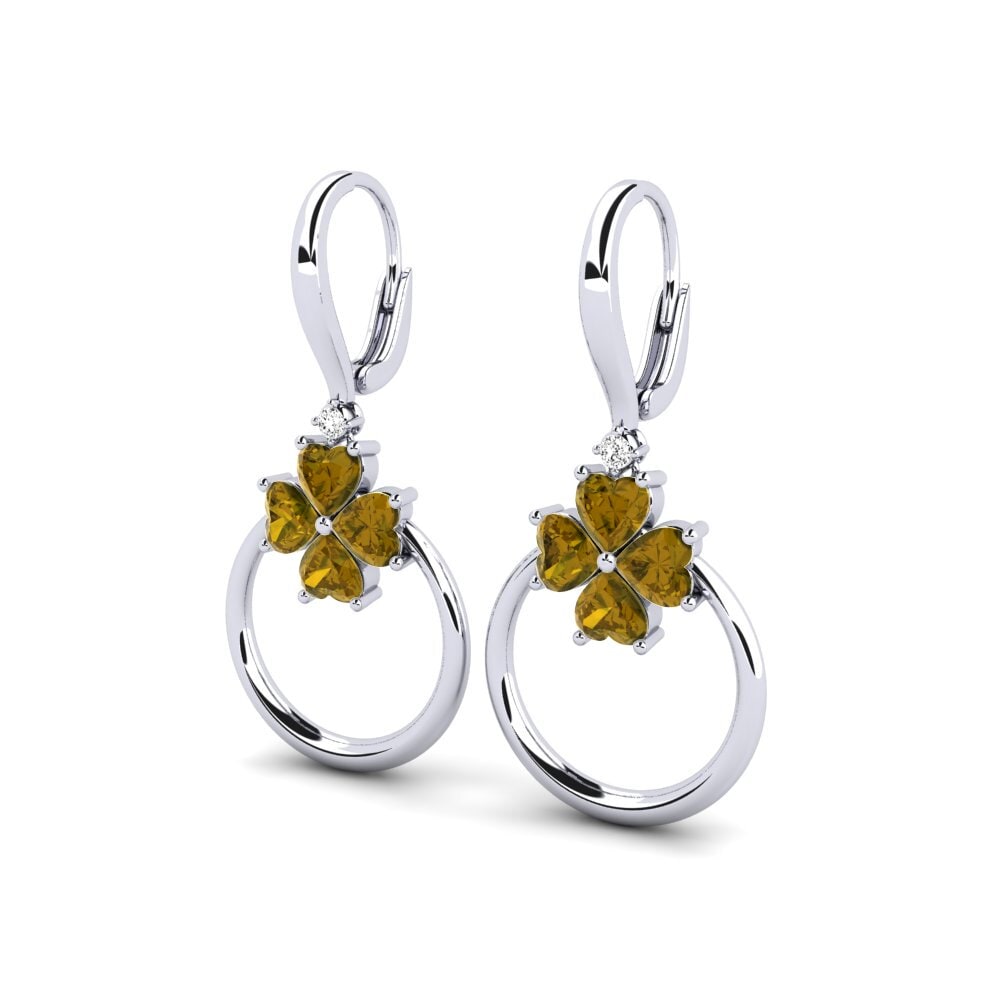 Zircão Castanha Brincos Feminino Aih