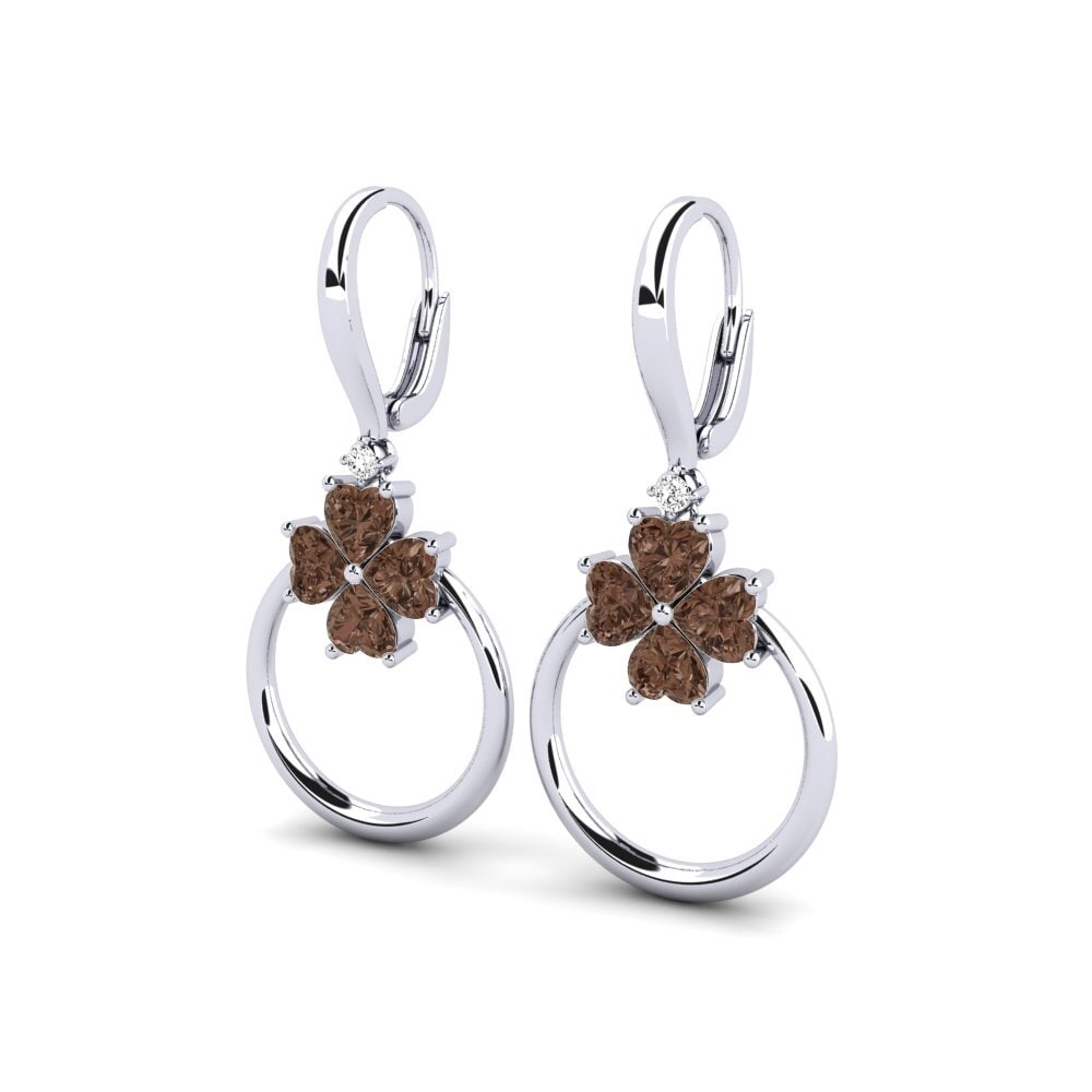 Quartz Fumé Boucle d'oreille femme Aih