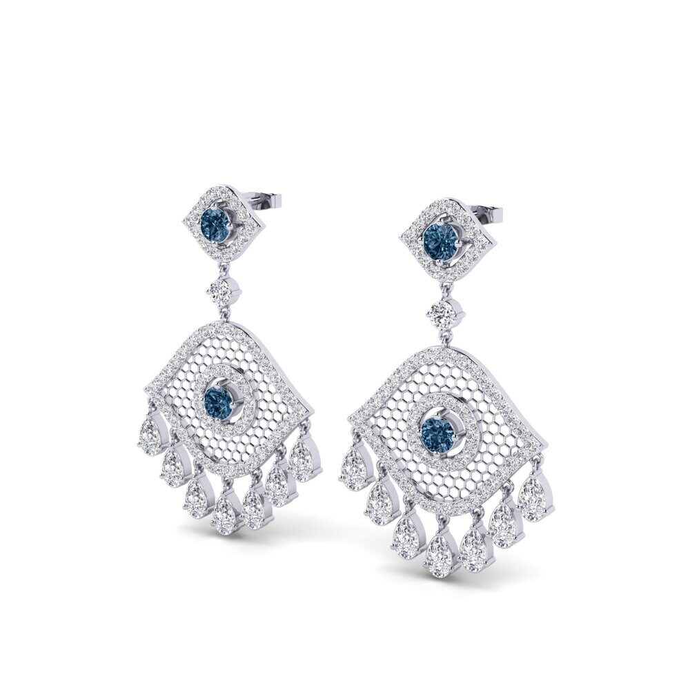Blauer Diamant Damen ohrring Aile