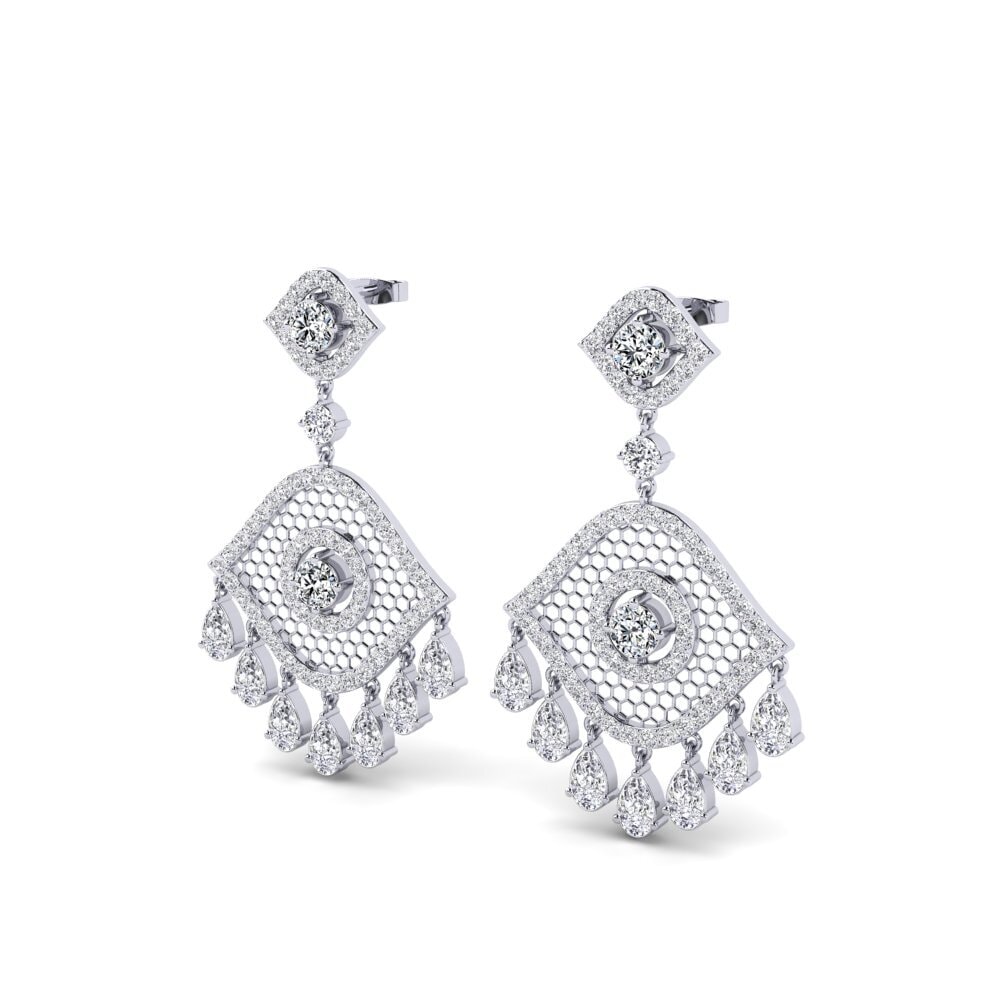 Plata 925 Circonita Pendiente de mujer Aile
