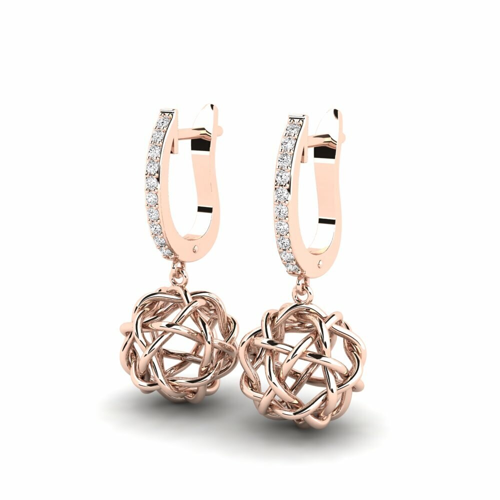 Moissanite Boucle d'oreille femme Ailebo