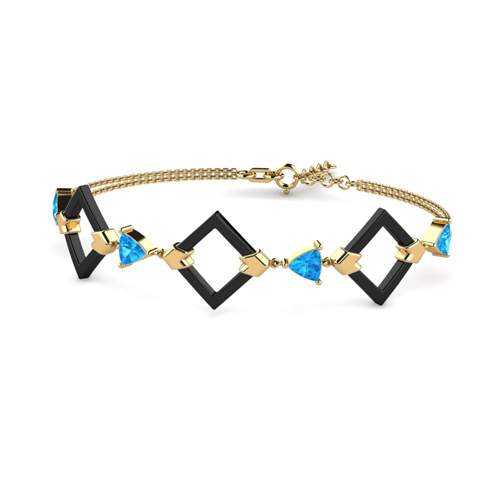 Topacio azul Pulsera de Mujer Aileen