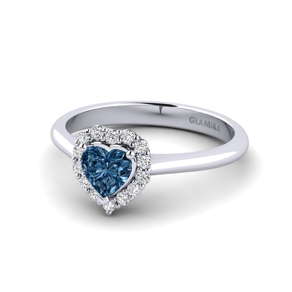 Diamante Azul Anillo de compromiso Ailefroide
