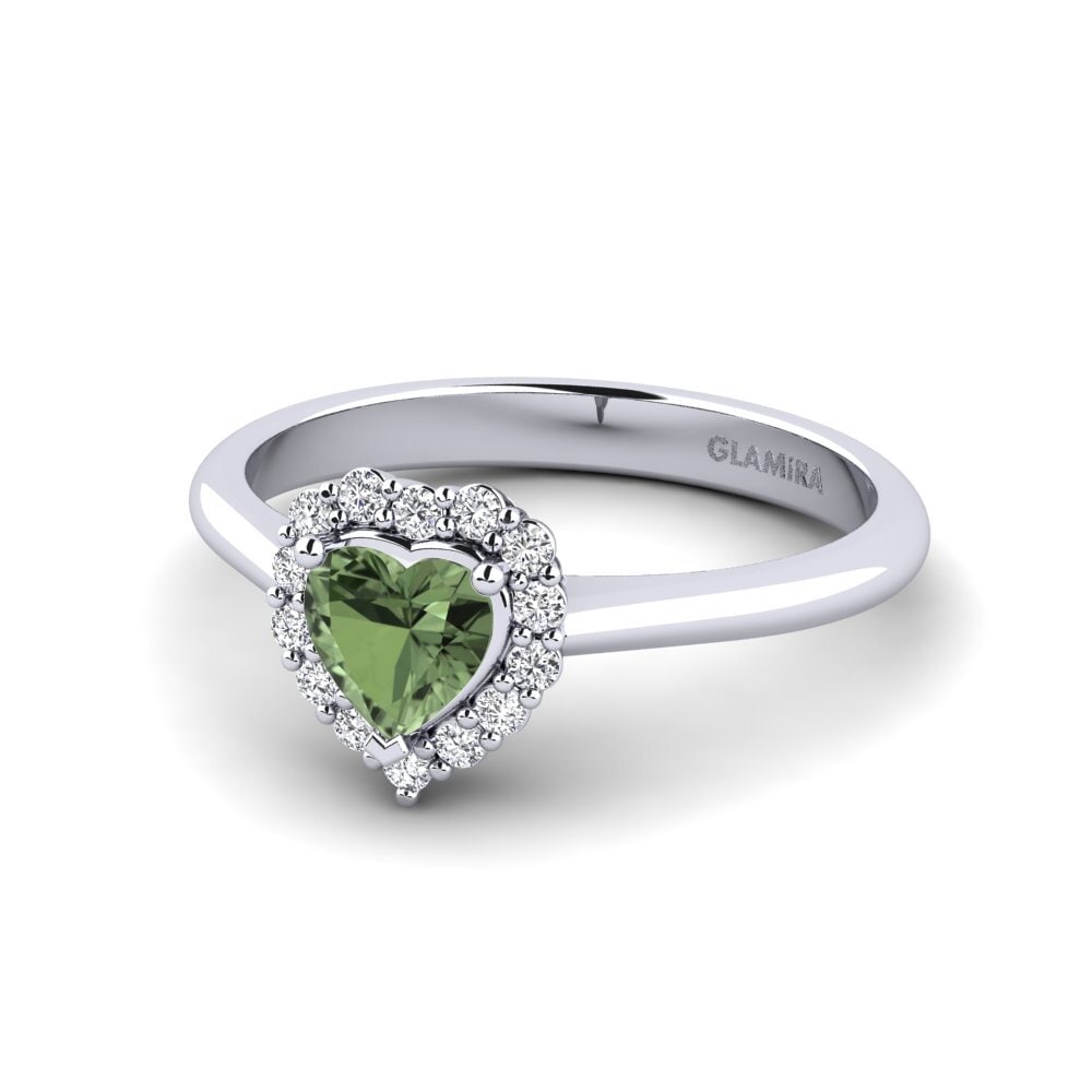 Zafiro Verde Anillo de compromiso Ailefroide