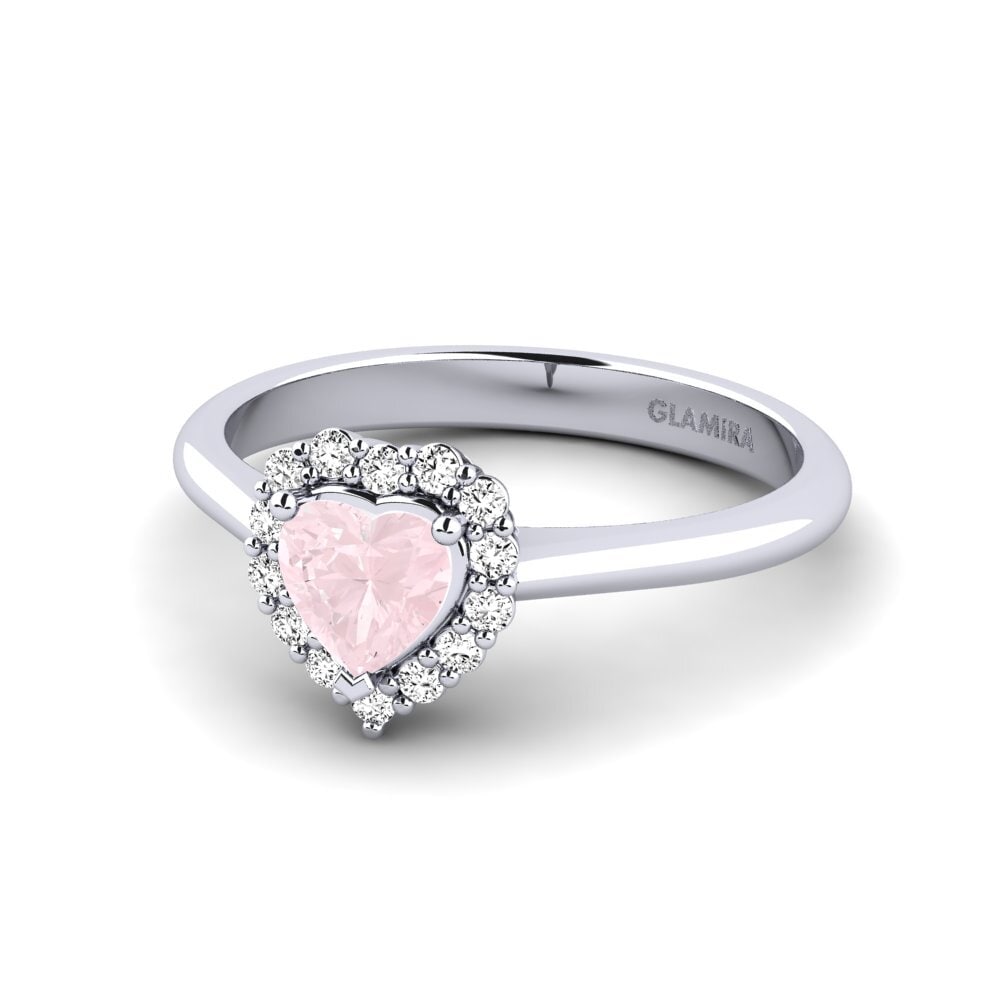 Cuarzo rosa Anillo de compromiso Ailefroide