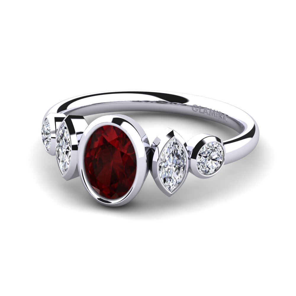 Garnet Engagement Ring Ailesse