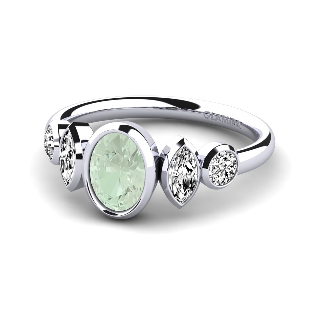 Green Amethyst Engagement Ring Ailesse