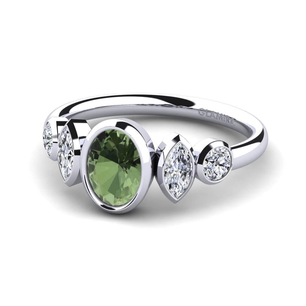 Green Sapphire Engagement Ring Ailesse